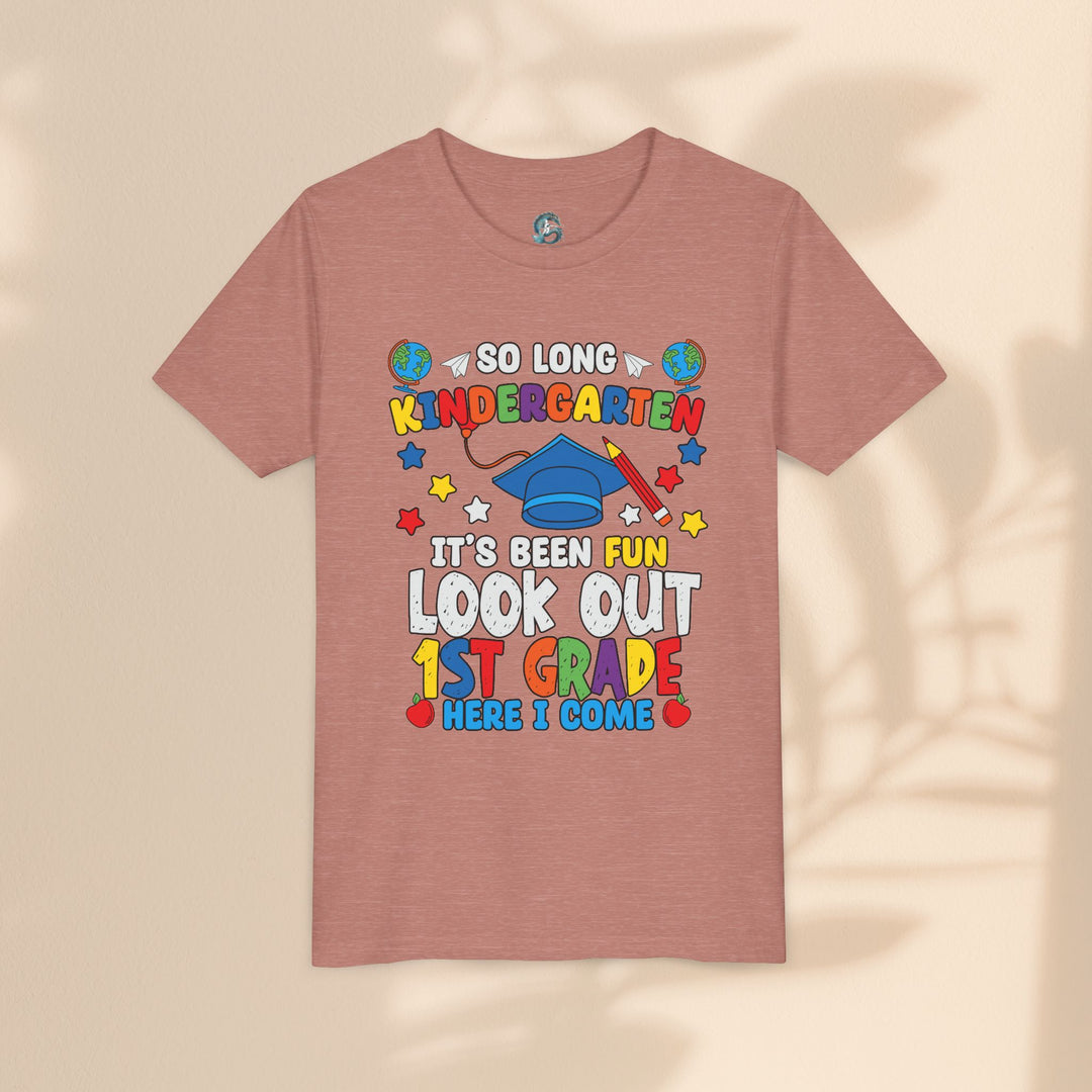 Look Out First Grade Here I Come T-Shirt - Graduation Celebration Tee, Kindergarten to 1st Grade Transition T-Shirt,