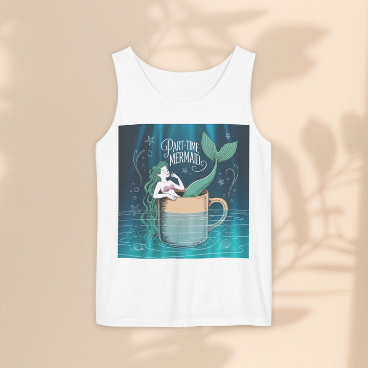 Part-Time Mermaid Unisex Tank Top, Casual Summer Tee, Cute Beachwear, Gift for Ocean Lovers, Quirky Mermaid Apparel
