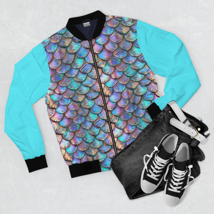 Men's Bomber Jacket  - Shiny Mer Scales