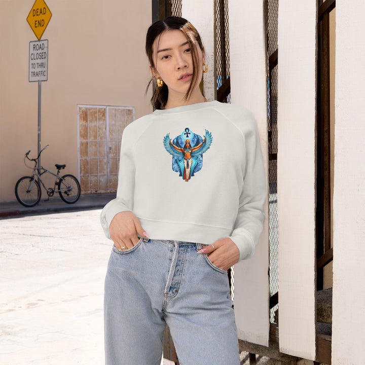 Goddess Isis Women's Cropped Fleece Pullover - Cozy & Stylish Casual Wear