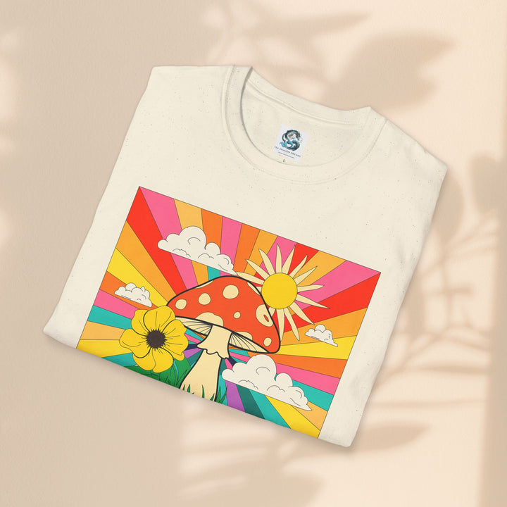 Feeling Groovy Unisex T-Shirt - Retro Mushroom Design