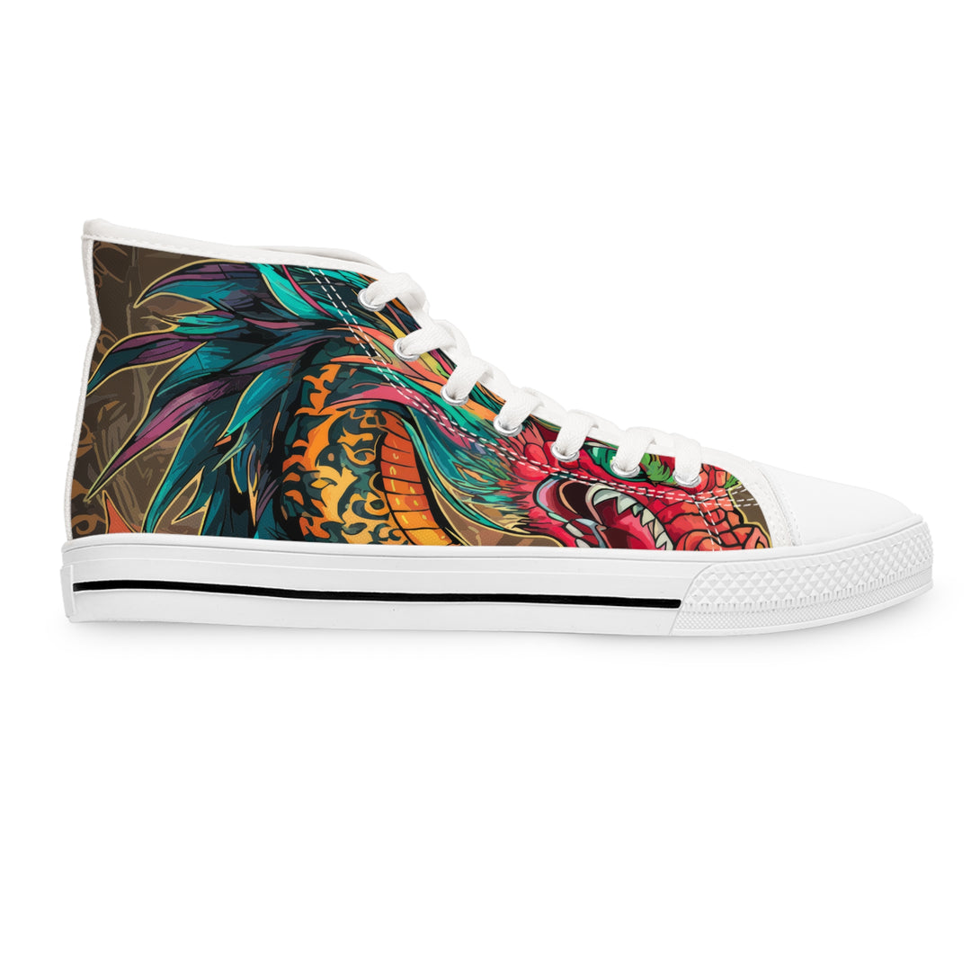 Women's High Top Sneakers - Fire Dragon