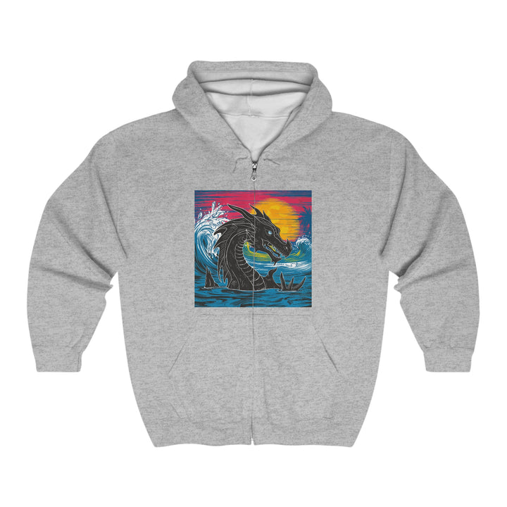 Unisex Heavy Blend™ Full Zip Hooded Sweatshirt - Conquering Dragon