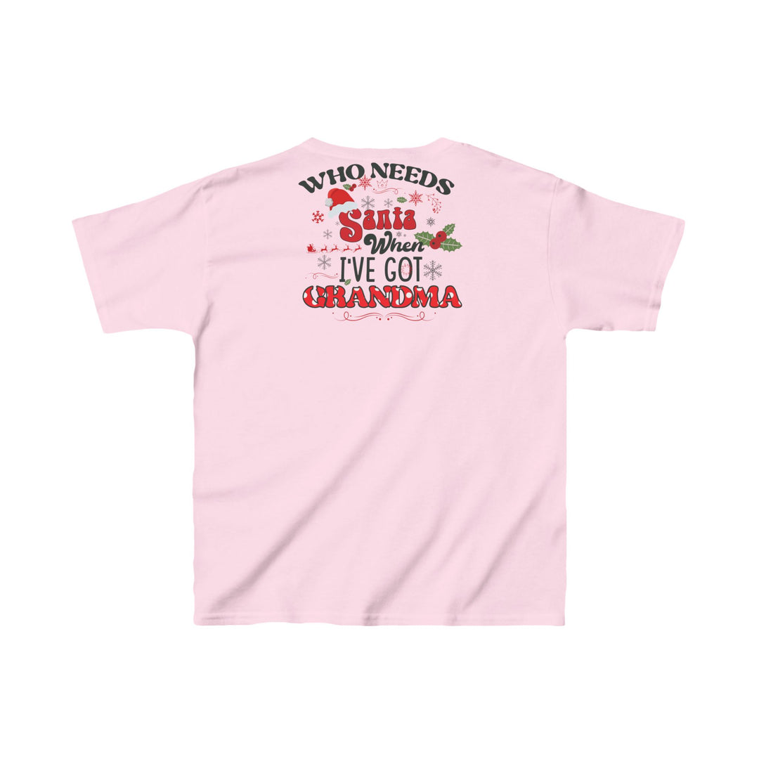 Kids Heavy Cotton™ Tee - Who Needs Santa When I Have Grandma