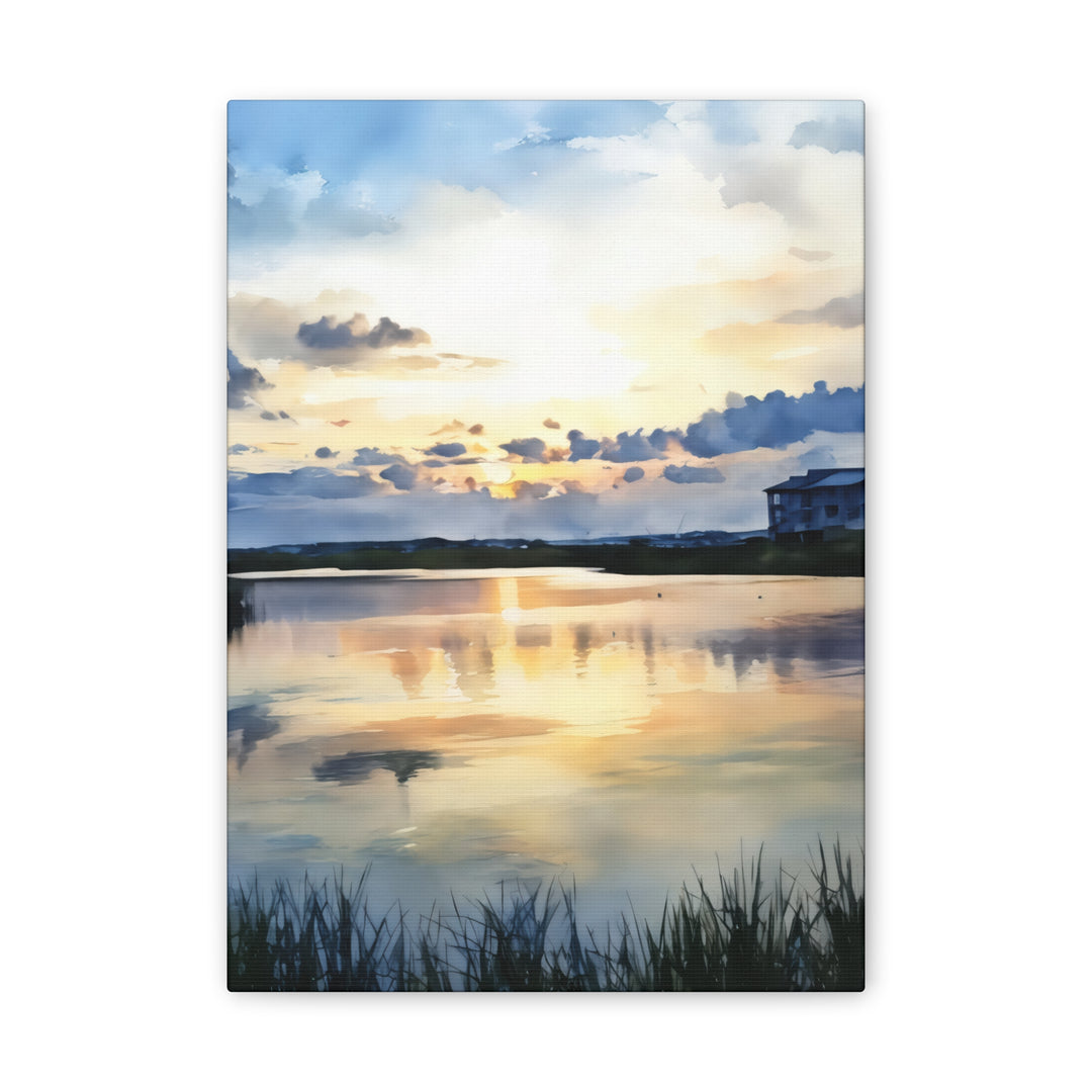Serene Sunset Landscape Canvas Wall Art