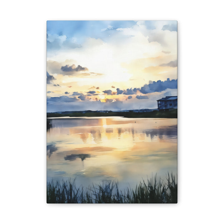 Serene Sunset Landscape Canvas Wall Art