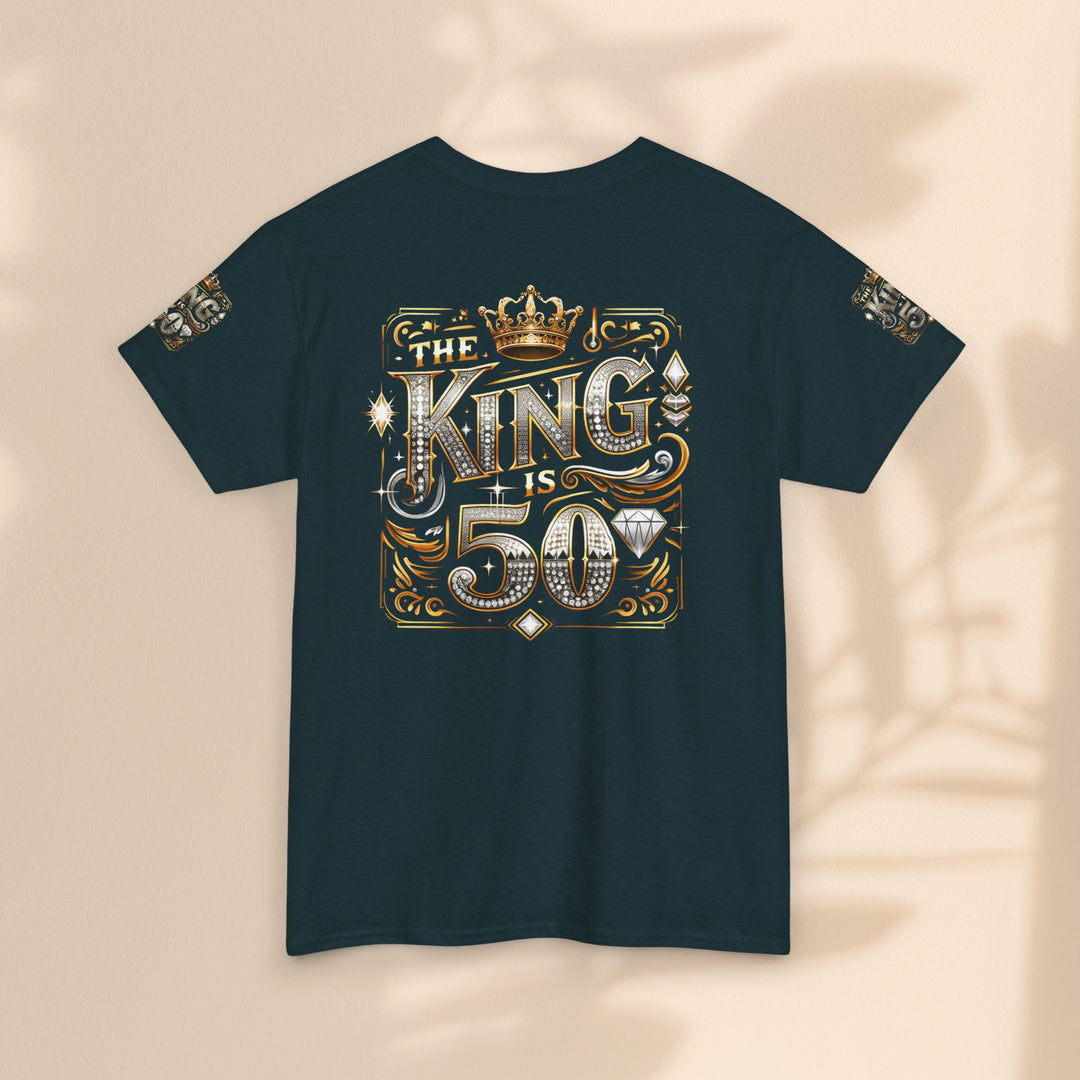 Royal 50th Birthday Tee, Vintage King Shirt, Men’s Birthday Gift, Celebrate 50 Years, Custom Graphic T-Shirt, Fun Party Top