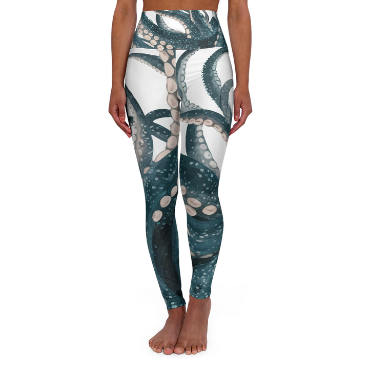 High Waisted Yoga Leggings - Octopus