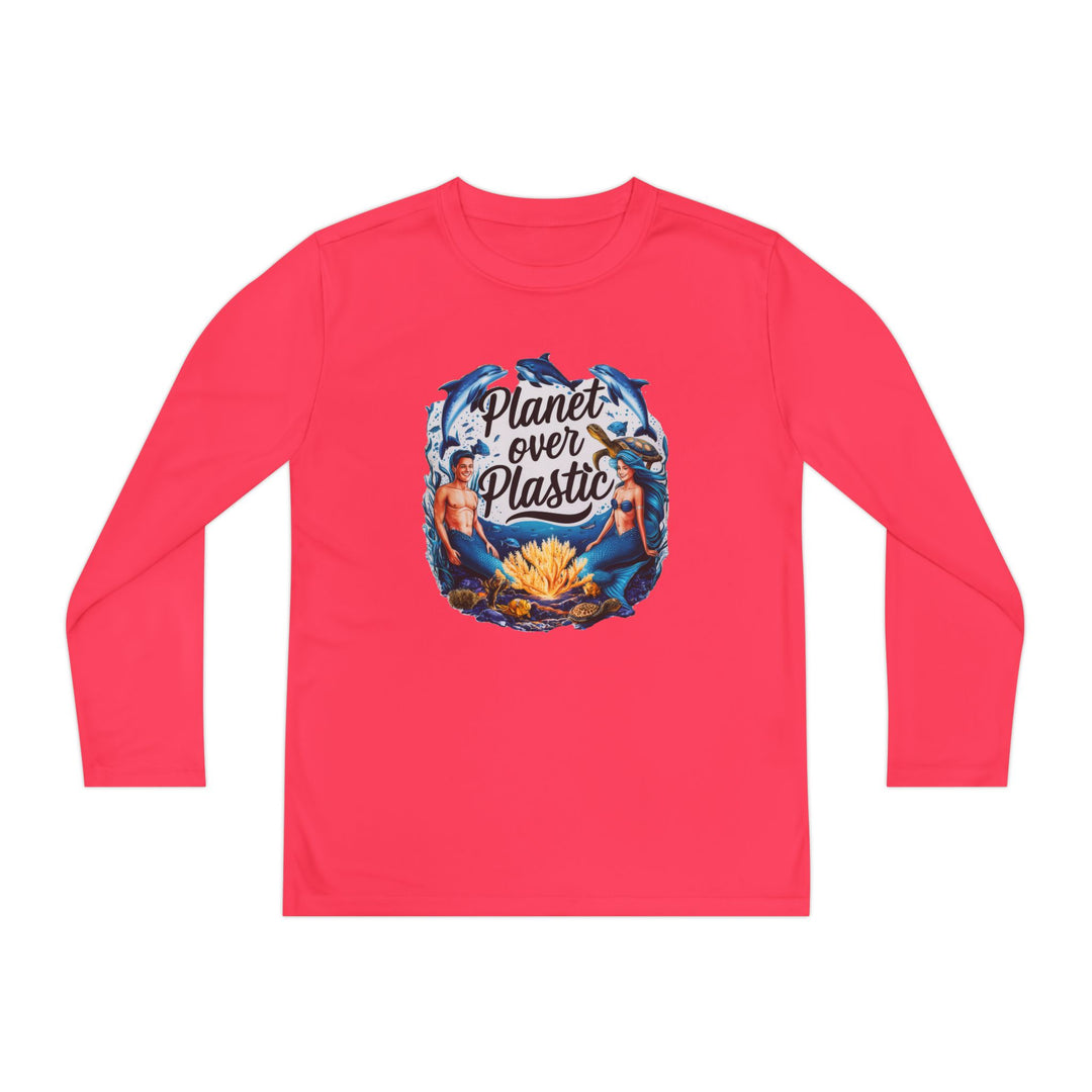 Youth Long Sleeve Competitor Tee - Planet Over Plastic