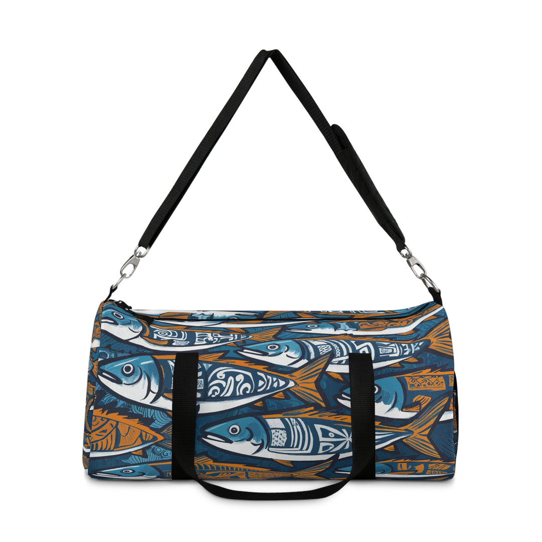 Duffel Bag - Fish Tribal Blue