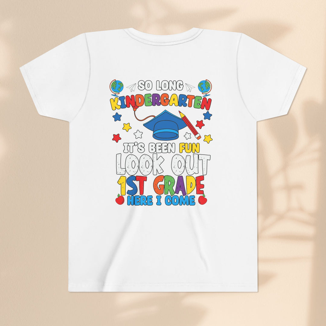 Look Out First Grade Here I Come T-Shirt - Graduation Celebration Tee, Kindergarten to 1st Grade Transition T-Shirt,