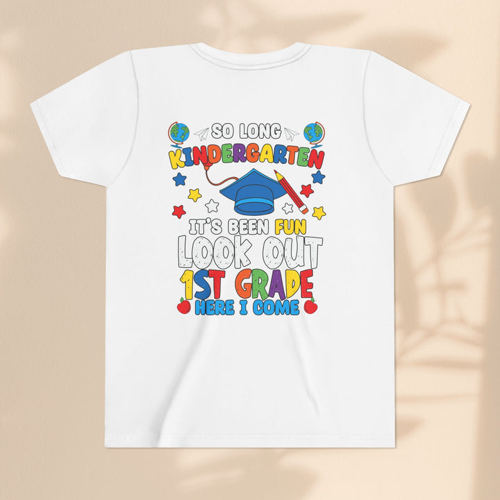 Look Out First Grade Here I Come T-Shirt - Graduation Celebration Tee, Kindergarten to 1st Grade Transition T-Shirt,