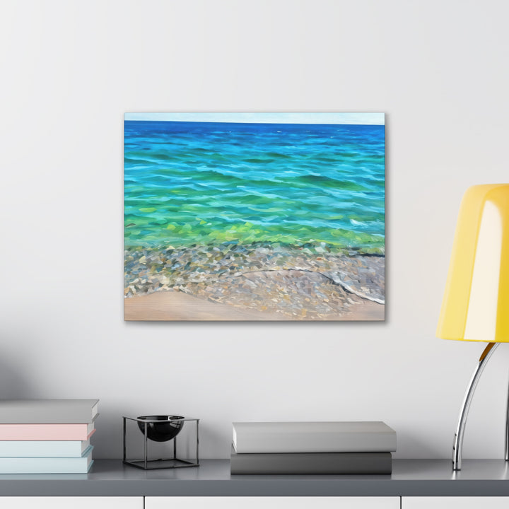 Coastal Serenity Seascape Canvas Art Print