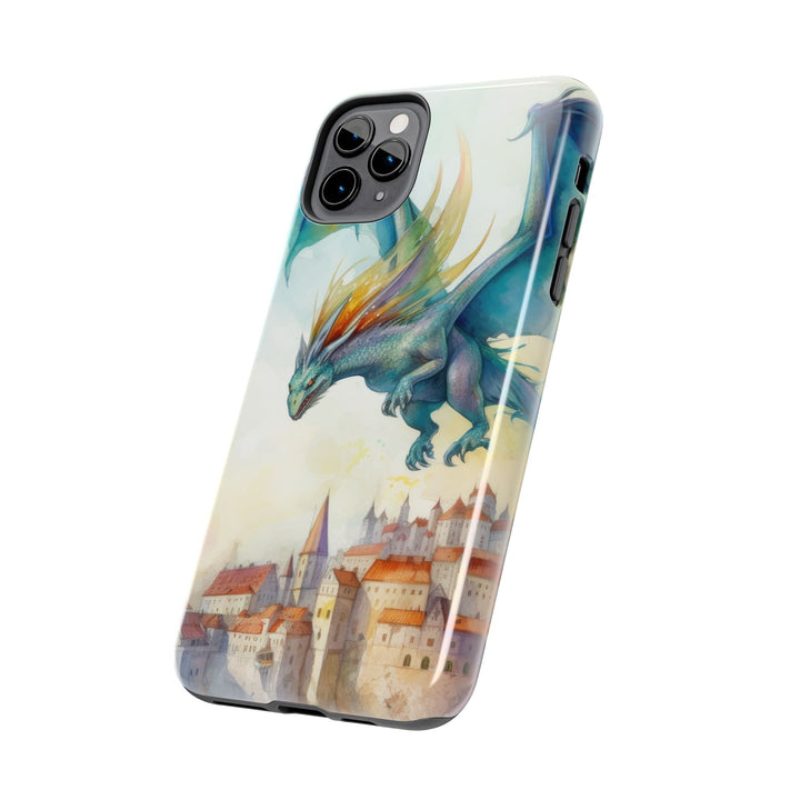 Tough Phone Cases - Dragon Over City