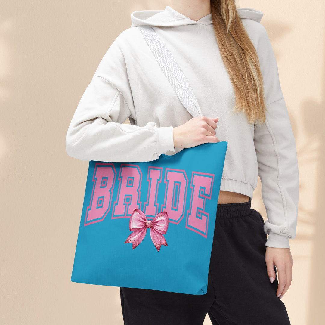 Bride Tote Bag with Bow | Bridal Shower Gift, Wedding Essentials, Bachelorette Party Accessory, Gift for Bridesmaids