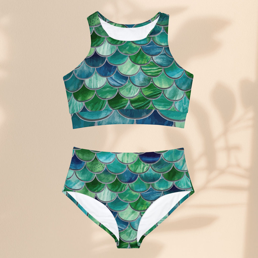 Two-piece Swimsuit - Tile Mermaid Scales