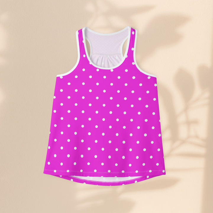 Women’s Pink Polka Dotted Tank Top — Cute Lightweight Summer Essential