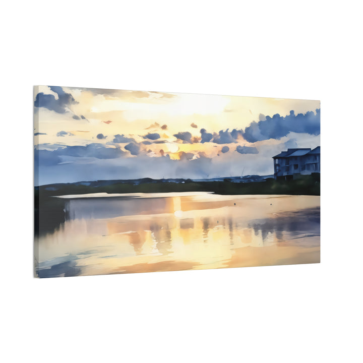 Serene Sunset Landscape Canvas Wall Art