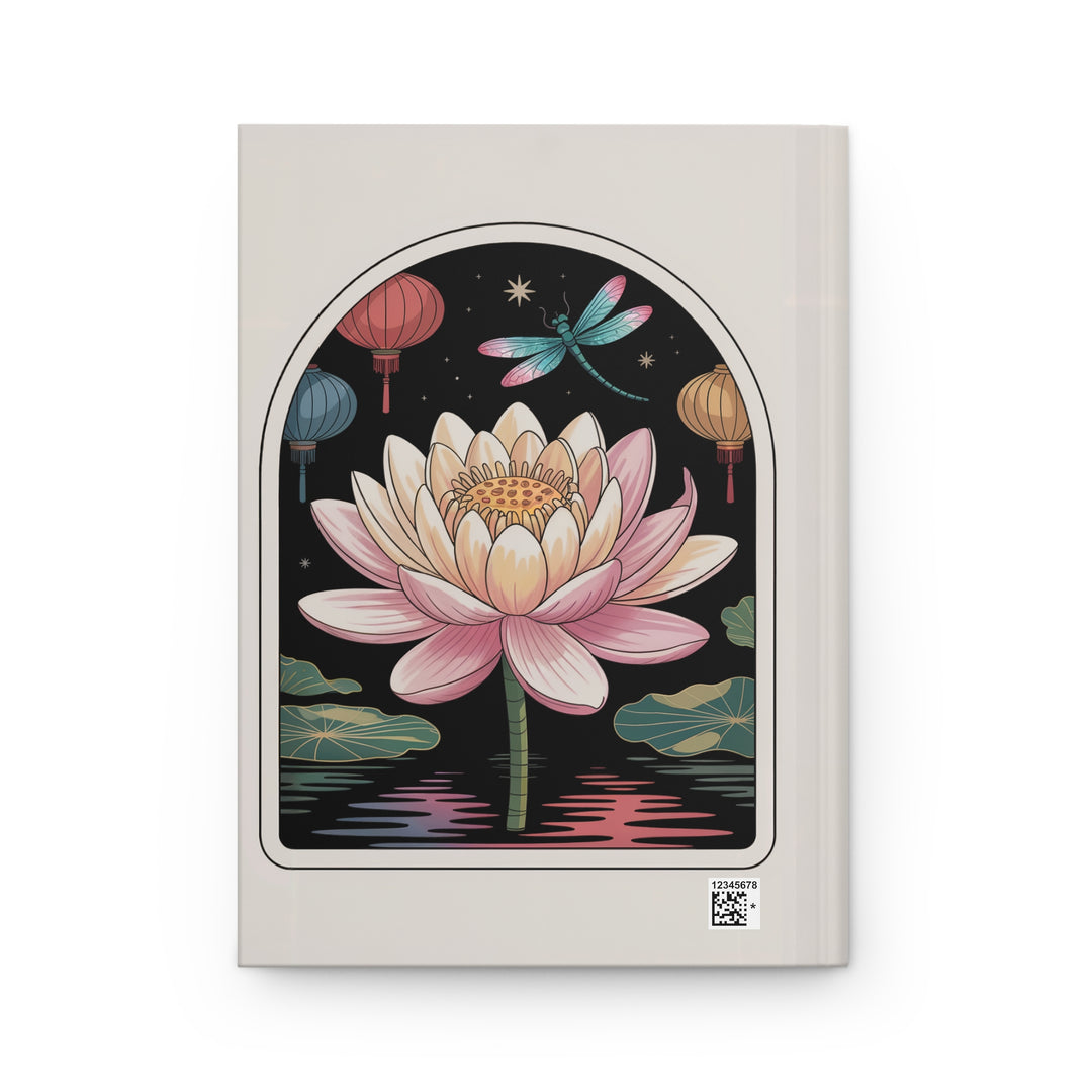 Peaceful Lotus Hardcover Journal – Matte Finish Notebook for Writing & Mindfulness