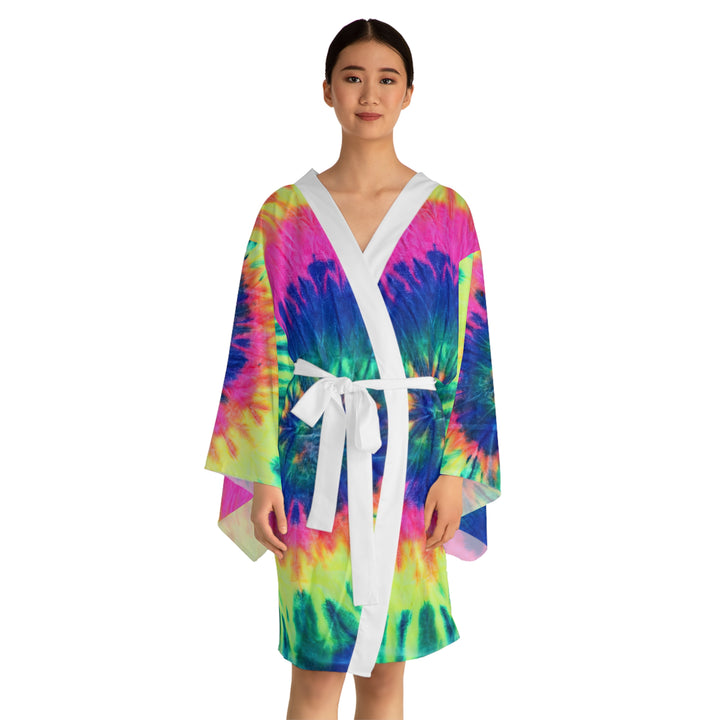 Long Sleeve Kimono Robe - Tie Dye