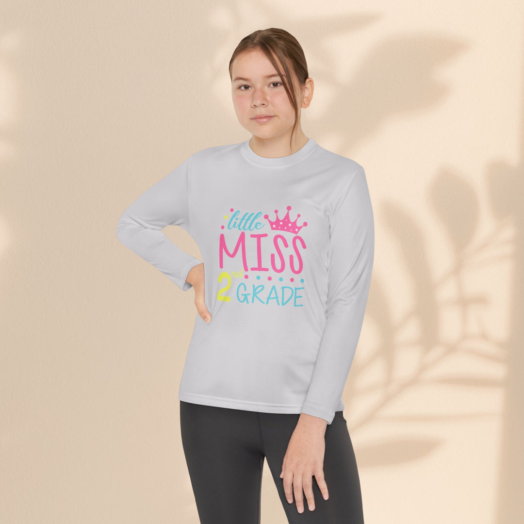 Youth Long Sleeve Birthday Tee, Kids' Birthday Shirt, Little Miss 2nd Grade Top, Tween Long Sleeve Shirt, Fun Celebration Apparel