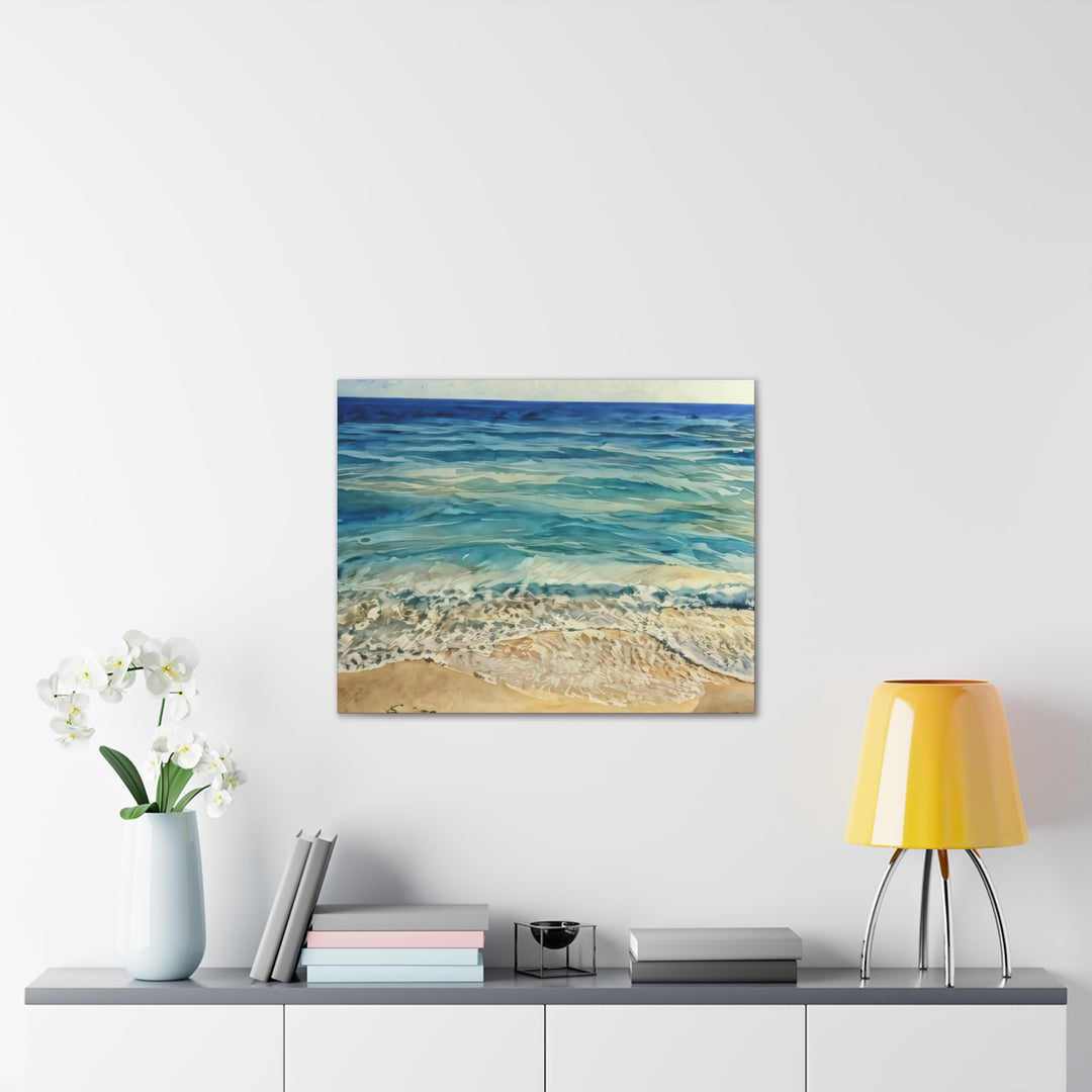 Stretched Beach Art Canvas Print
