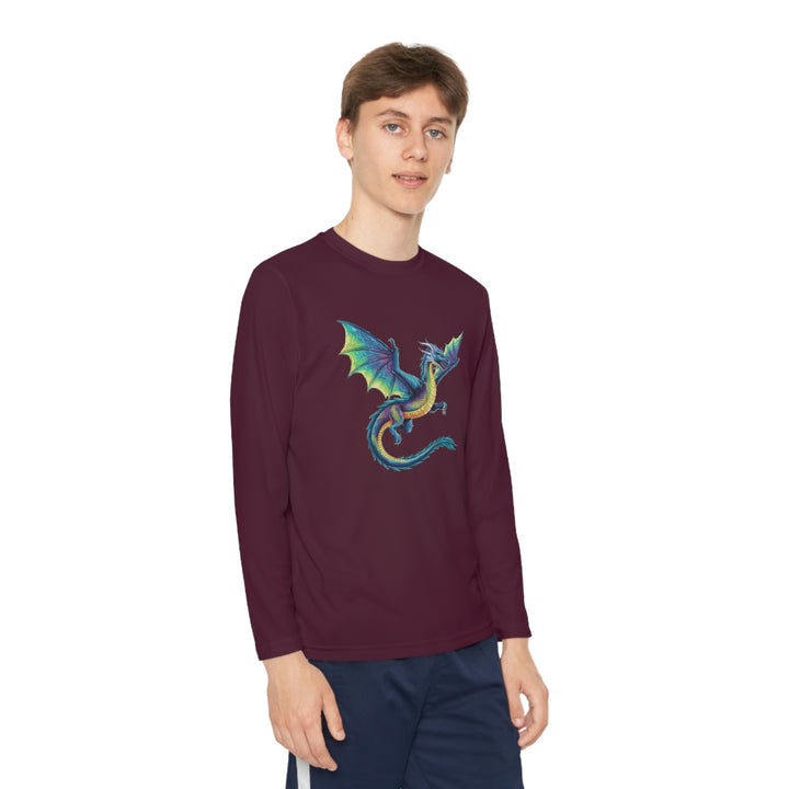 Youth Long Sleeve Competitor Tee - Electric Dragon