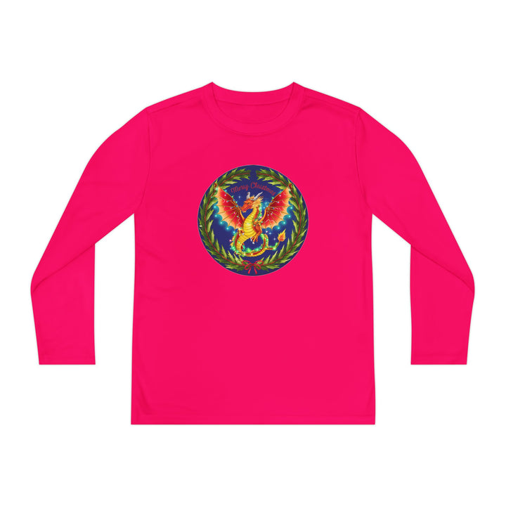 Youth Long Sleeve Competitor Tee - Christmas Dragon