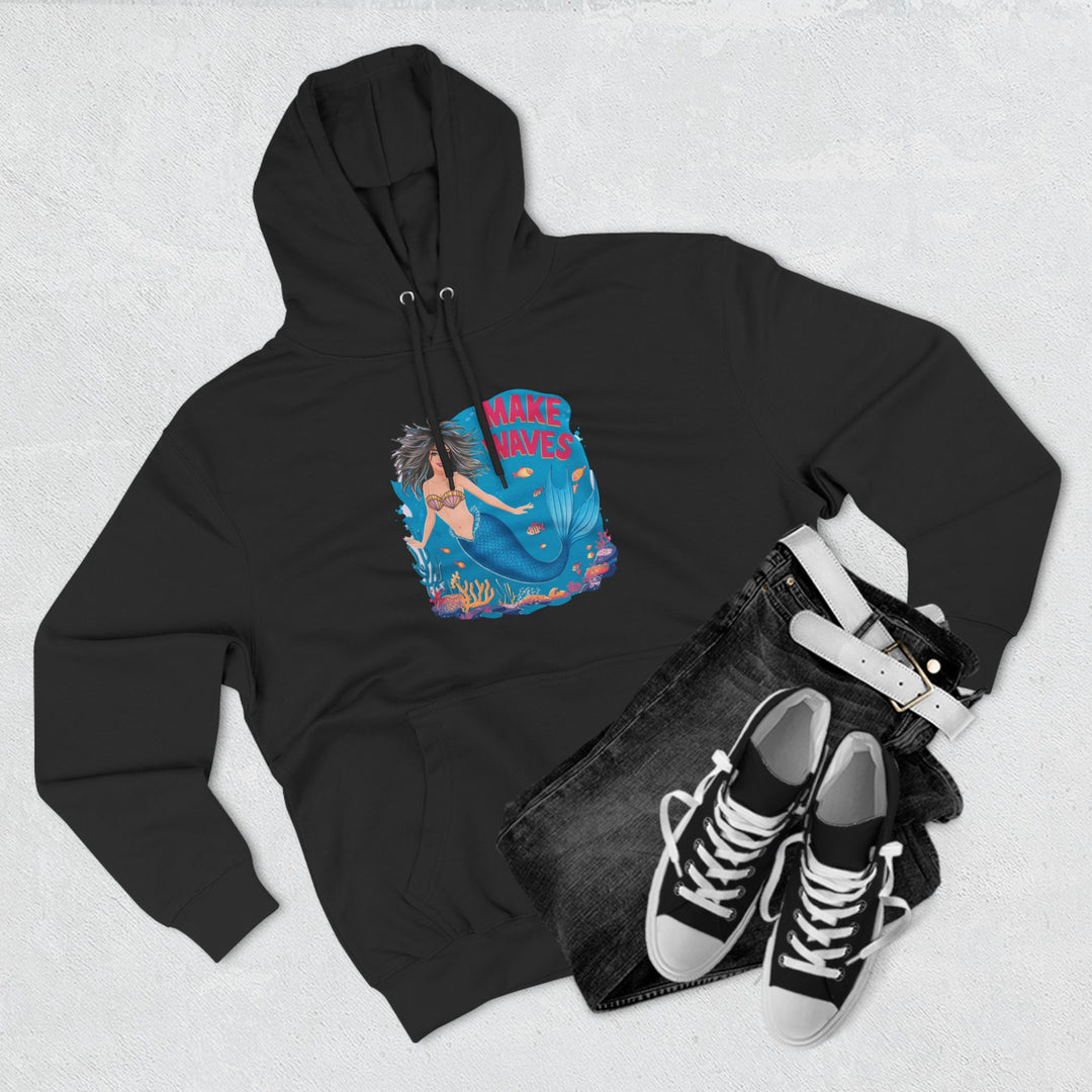 Three-Panel Fleece Hoodie - Make Waves