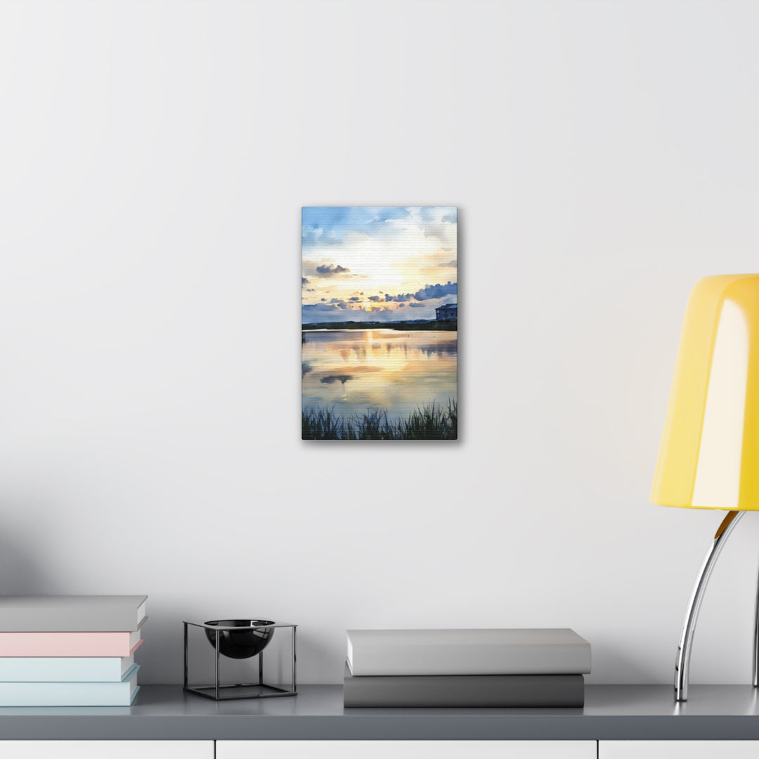 Serene Sunset Landscape Canvas Wall Art