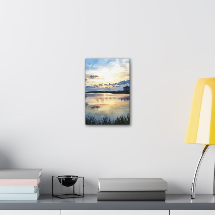 Serene Sunset Landscape Canvas Wall Art