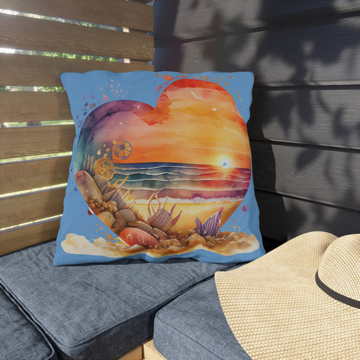 Outdoor Pillows - Beach Heart