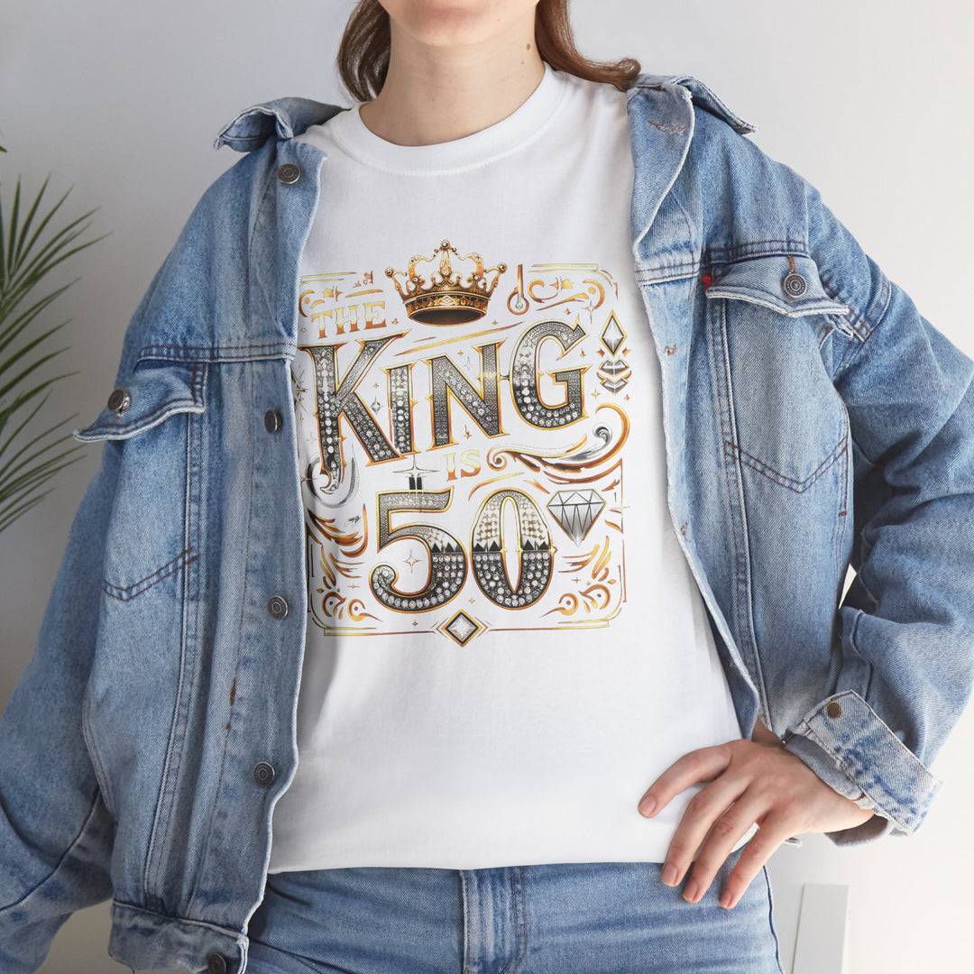 Royal 50th Birthday Tee, Vintage King Shirt, Men’s Birthday Gift, Celebrate 50 Years, Custom Graphic T-Shirt, Fun Party Top