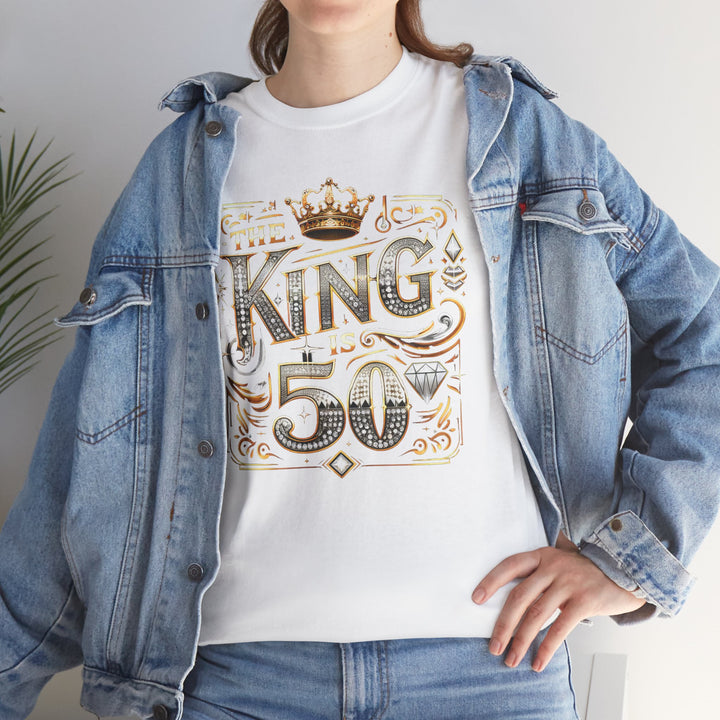 Royal 50th Birthday Tee, Vintage King Shirt, Men’s Birthday Gift, Celebrate 50 Years, Custom Graphic T-Shirt, Fun Party Top