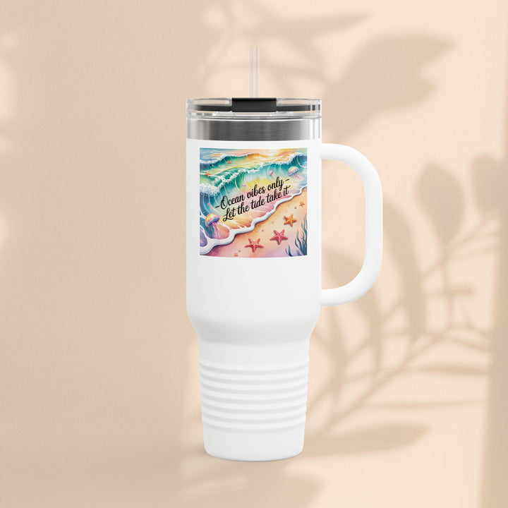 Ocean Vibes Insulated Travel Mug, 40oz