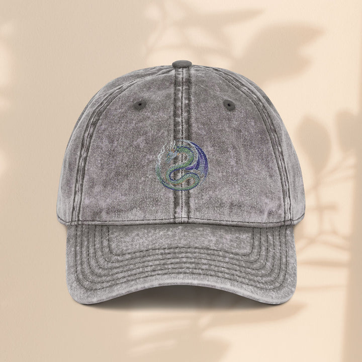 Vintage Embroidered Dragon Cap, Retro Baseball Hat, Gift for Her, Boho Accessories, Festival Wear, Casual Outfit