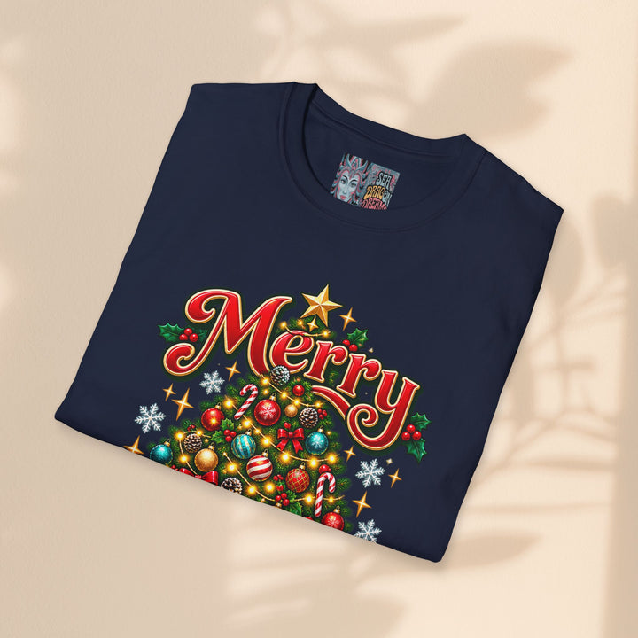 Merry & Bright Christmas T-Shirt – Festive Holiday Graphic Tee