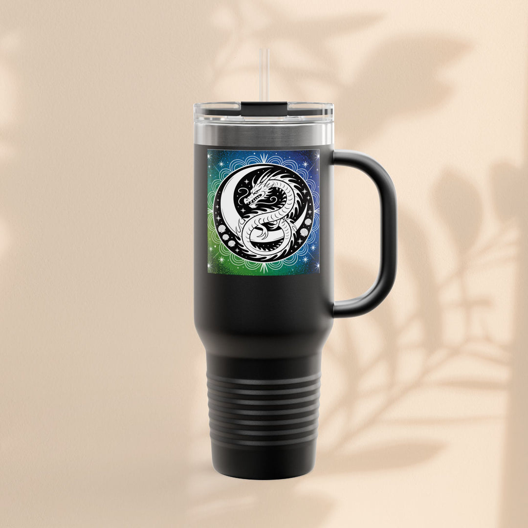 Galaxy Dragon Insulated Travel Mug - 40oz Eco-Friendly Water Bottle, Perfect for Camping, Road Trips, Gifts for Him/Her, Motivational Cup