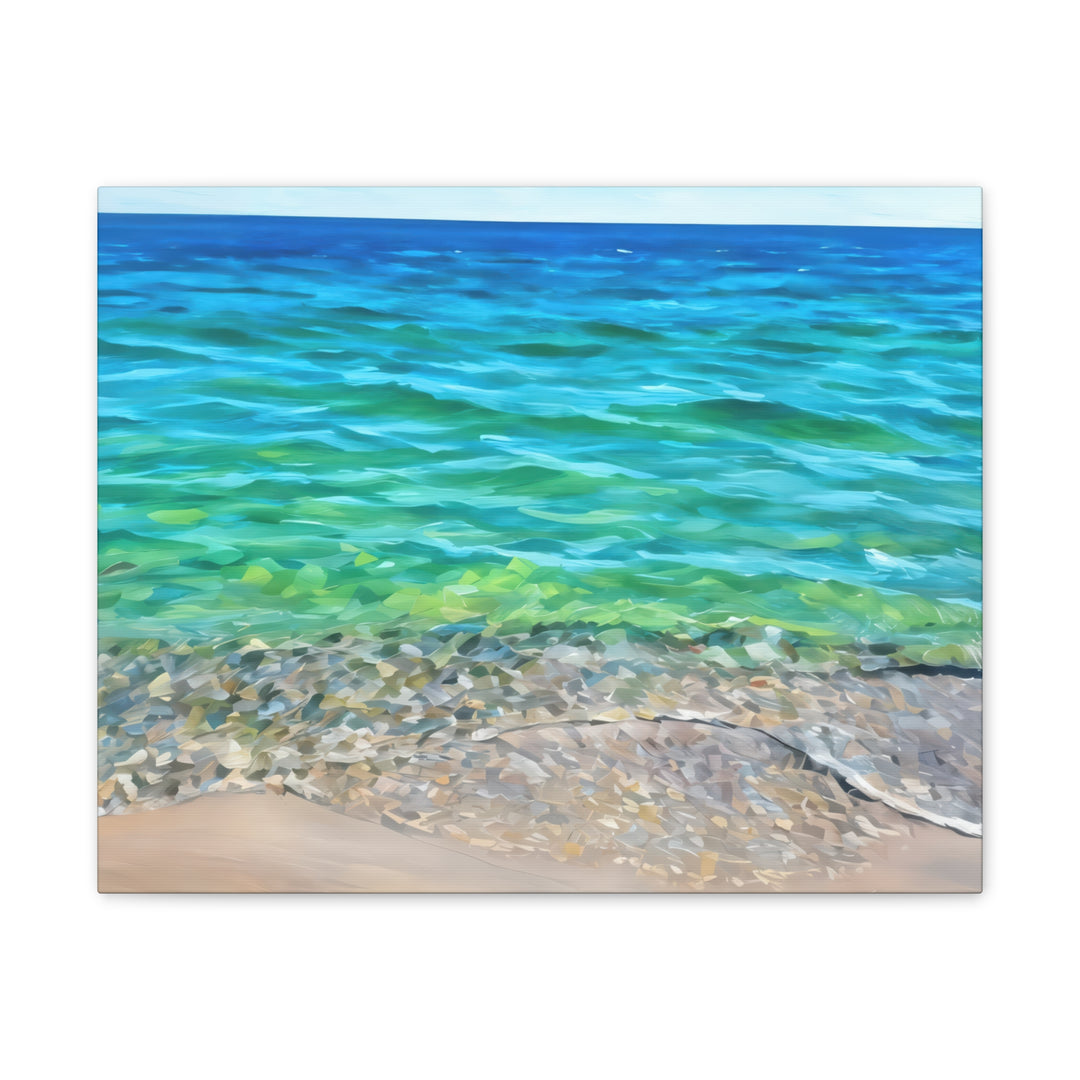 Coastal Serenity Seascape Canvas Art Print