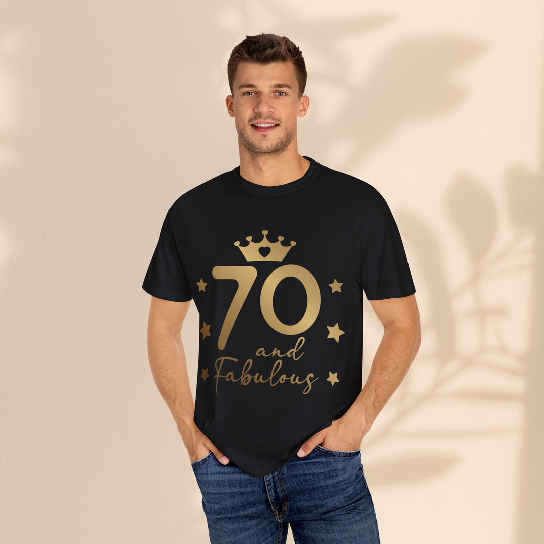 70 and Fabulous Unisex Garment-Dyed T-shirt | Birthday Celebration Tee, Gift for 70th Birthday, Vintage Style Shirt, Fun Party Wear, [...]