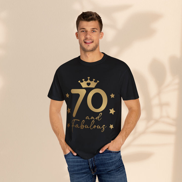 70 and Fabulous Unisex Garment-Dyed T-shirt | Birthday Celebration Tee, Gift for 70th Birthday, Vintage Style Shirt, Fun Party Wear, [...]