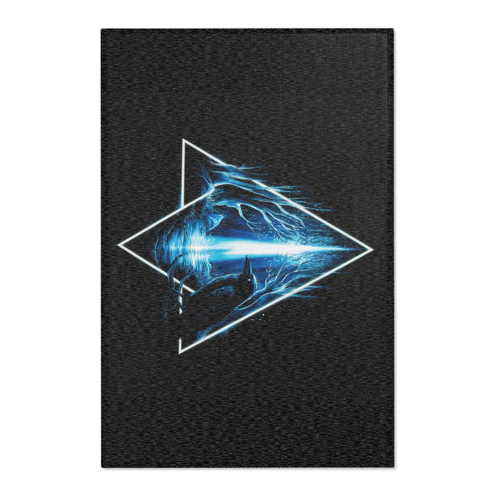 Mystical Wolf Area Rug, Modern Boho Floor Decor