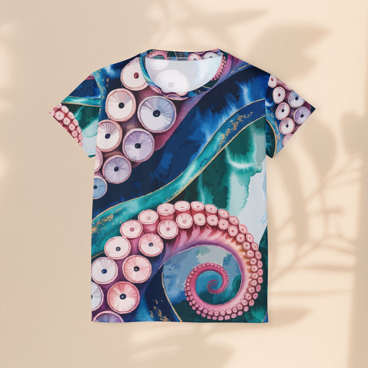 Octopus Tentacle Women's Sports Jersey — All-Over Print Marine Art Top