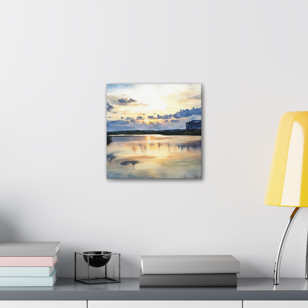 Serene Sunset Landscape Canvas Wall Art