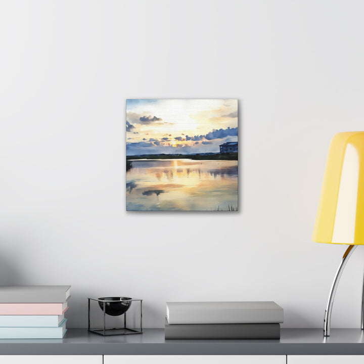 Serene Sunset Landscape Canvas Wall Art