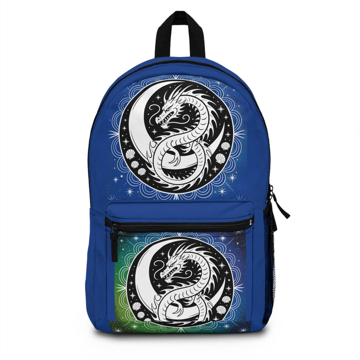 Dragon Yin Yang Backpack, Colorful School Bag, Stylish Travel Pack, Unique Gift for Teens, Unisex Laptop Carrier