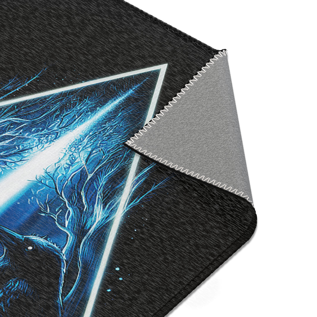 Mystical Wolf Area Rug, Modern Boho Floor Decor