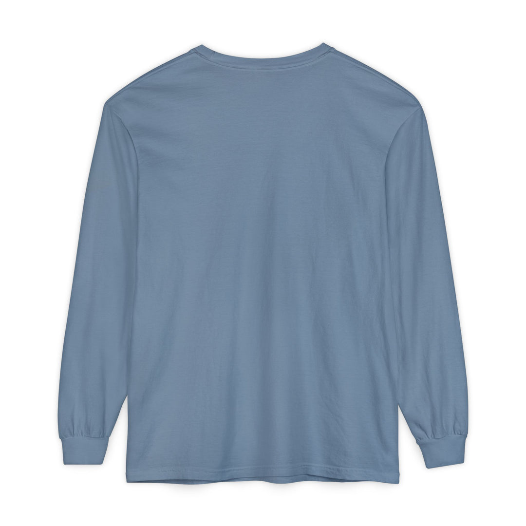 Unisex Garment-dyed Long Sleeve T-Shirt - Eating Christmas Cookies For Two
