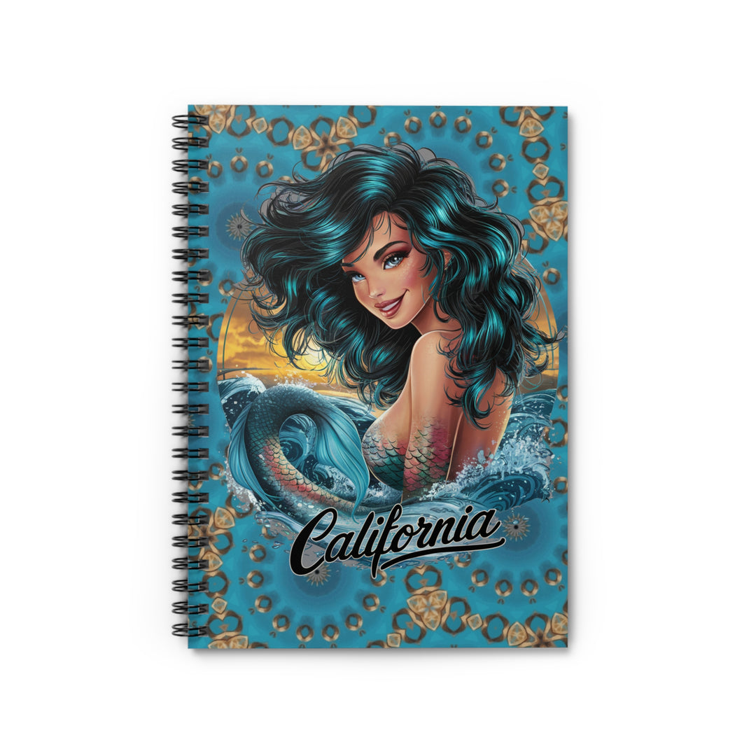 Spiral Notebook - Ruled Line - California Mermaid