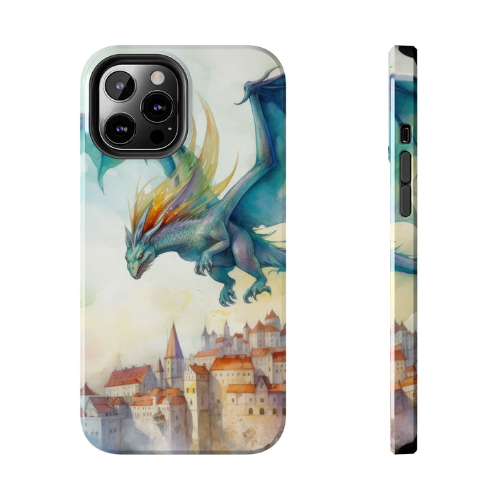 Tough Phone Cases - Dragon Over City